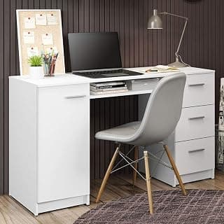 Madesa Home Office Writing Desk – 3 Drawers & Door